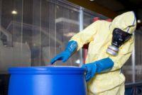 worker in protective equipment