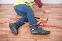 Man tripped by power cord.