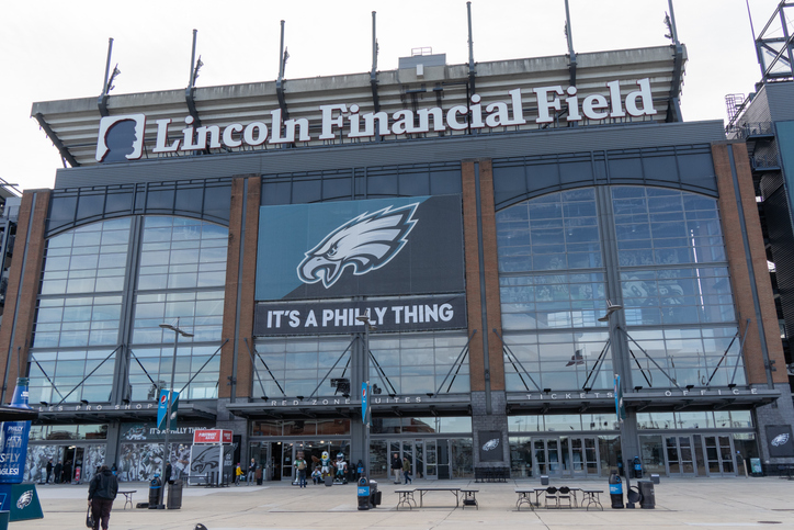 Philadelphia Eagles logo at Lincoln Financial Field